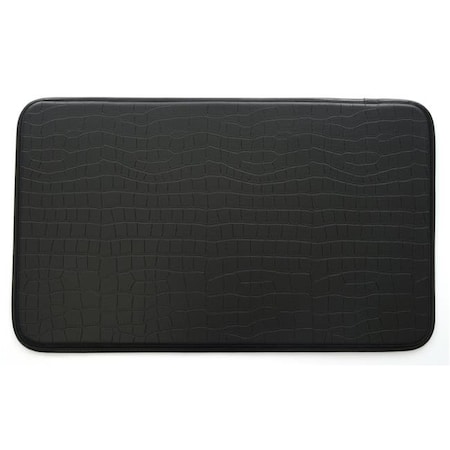 STEPHAN ROBERTS HOME Stephan Roberts Home 2.5F-CAF15-04 18 x 30 in. Faux Leather Kitchen Anti-Fatigue Mat - Crocodile Black 2.5F-CAF15-04